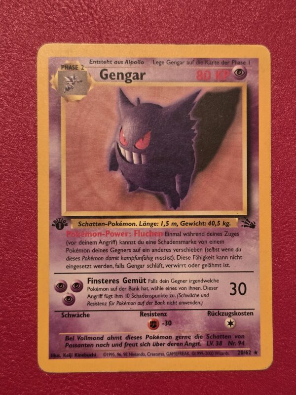 Gengar [1st Edition] #20/62 Pokemon Fossil