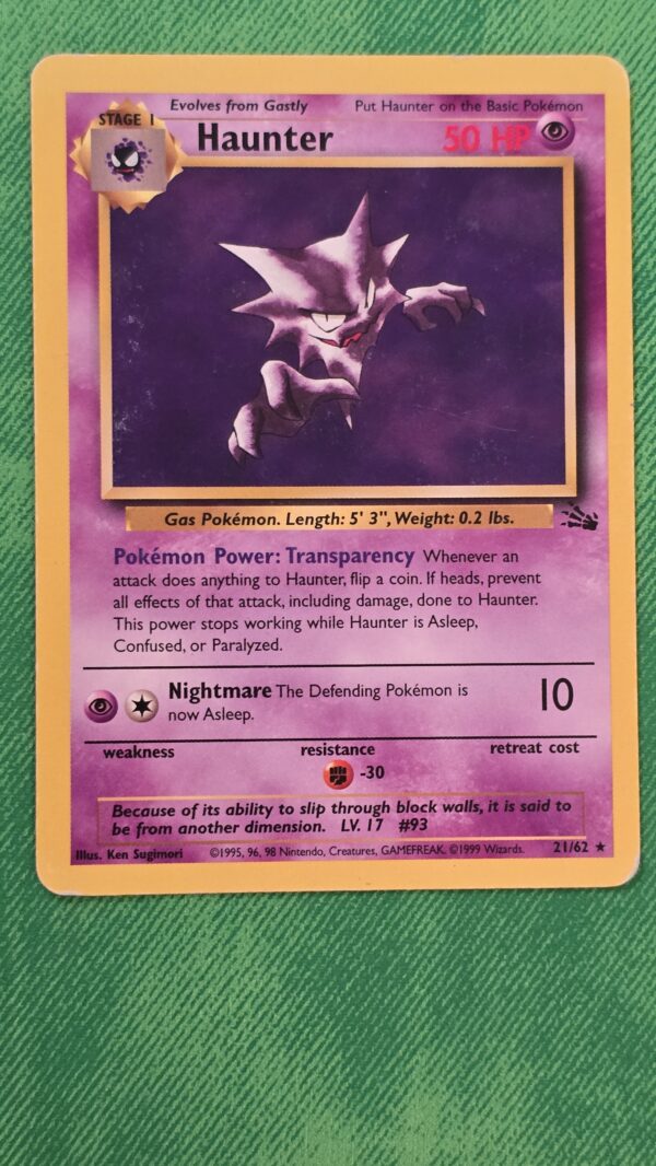 Haunter #21/62 Pokemon Fossil