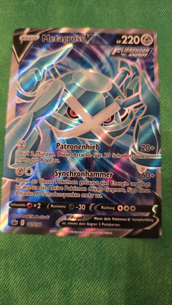 Metagross V #181/198 Pokemon Chilling Reign