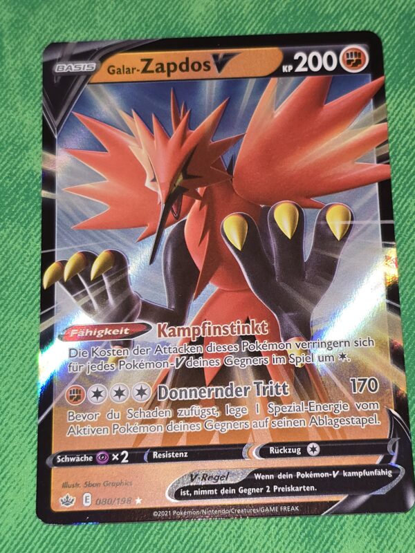 Galarian Zapdos V #080/198 Pokemon Chilling Reign