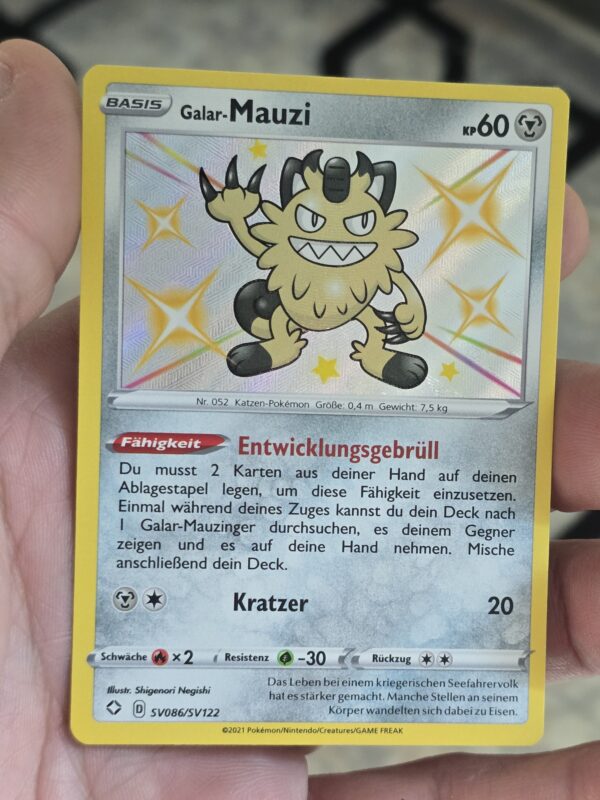 Galarian Meowth #SV086 Pokemon Shining Fates